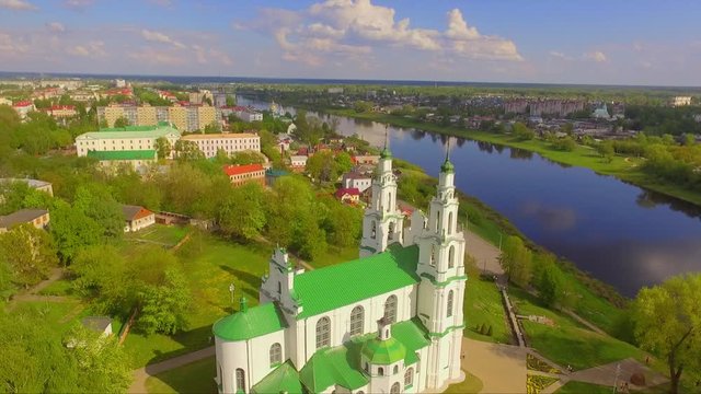 Aerial photography. St. Sophia Cathedral in Polotsk.