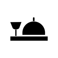 Room Service glass icon. vector Simple modern icon design illustration.