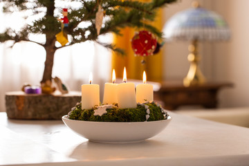 Candles burning during the holiday season
