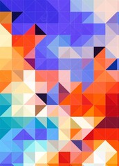 Abstract Geometric Art,Aesthetic Synthwave Cyberpunk Art,Cyberpunk 80s 90s Synthwave Artwork, Home Decor Wall Art,Abstract Painting