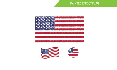 USA painted flag national symbol United States decoration