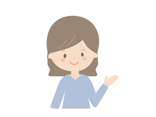 Young woman explaining