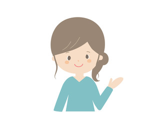 Young woman explaining