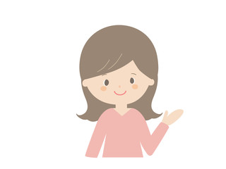 Young woman explaining