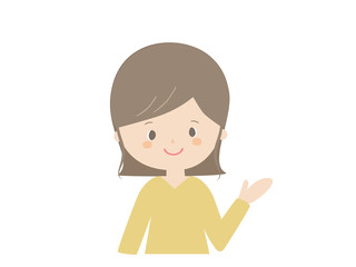 Young woman explaining