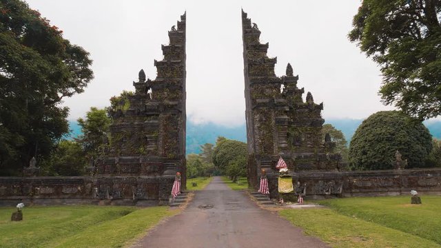 Bali handara gate Indonesia 4k slowmotion