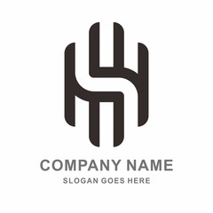 Geometric Square Letter H Business Company Vector Logo Design