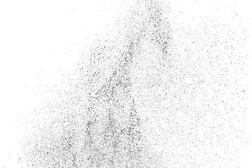 Black Grainy Texture Isolated On White Background. Dust Overlay. Dark Noise Granules. Digitally Generated Image. Vector Design Elements, Illustration, Eps 10.