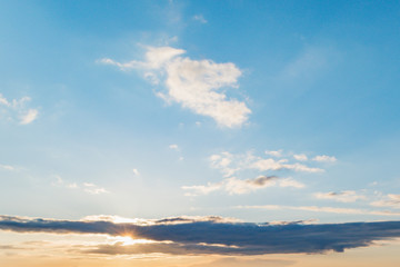 Frowning clouds in the evening sky