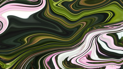 Marble abstract acrylic background. green marbling artwork texture. Marbled ripple pattern.