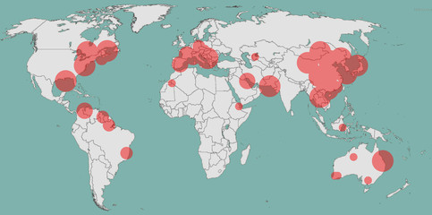 new coronavirus, online map of the epidemic of infected people