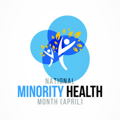 Vector illustration on the theme of National Minority health awareness month of April.