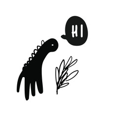 Flat cartoon dinosaur illustrations for your design