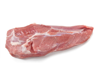 Veal Sirloin - Raw Meat - Isolated on White Background