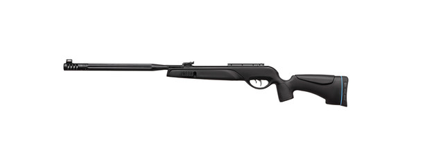 Pneumatic rifle isolated on white background.  Modern air rifle on a white back. Sports weapon for...