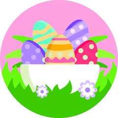 Ester spring icons vector illustration holidays