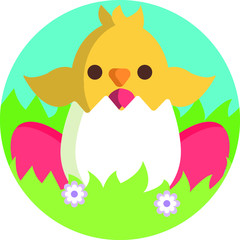 Ester spring icons vector illustration holidays