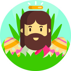 Ester spring icons vector illustration holidays