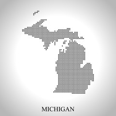 Fototapeta na wymiar map of Michigan