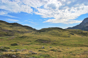 Fototapeta premium Panorama dal Passo Valles in Trentino Alto Adige