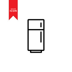 Refrigerator icon vector. Freezer icon. Refrigerator electronic symbol illustration. Flat design style on trendy icon.