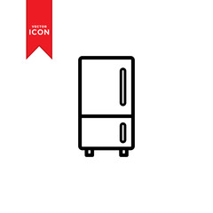 Refrigerator icon vector. Freezer icon. Refrigerator electronic symbol illustration. Flat design style on trendy icon.