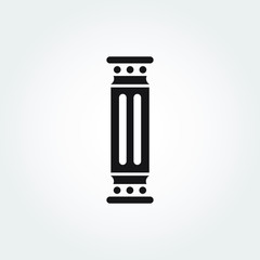 Black pillar logo icon design. vector illustration