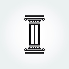 Black pillar logo icon design. vector illustration