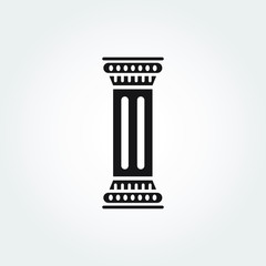 Black pillar logo icon design. vector illustration