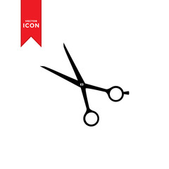 Scissors icon vector. Trendy flat design style on white background. Scissor symbol iluustration.