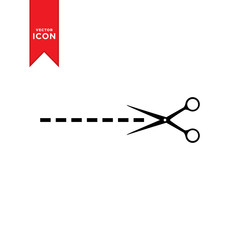 Scissors icon vector. Trendy flat design style on white background. Scissor symbol iluustration.