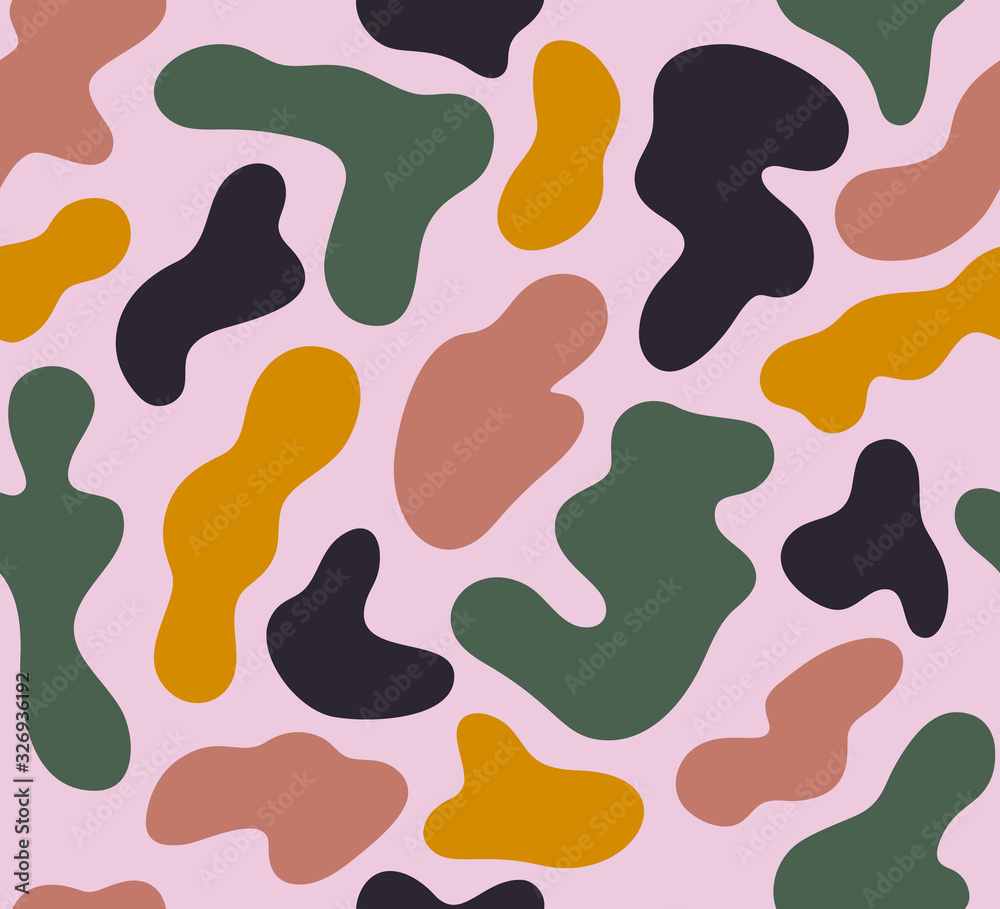 Poster seamless pattern with camouflage. vector contemporary art background. camo illustration with abstrac