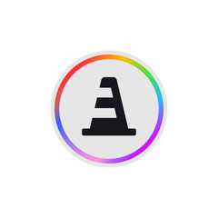 Traffic Cone -  Modern App Button