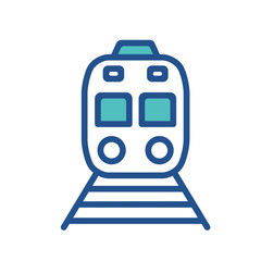 train icon design, flat style icon collection