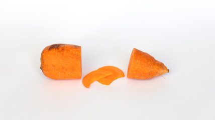 carrot ugly white background, vegetable, vegetarian, copy space