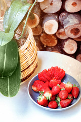 Abnormal strawberry shape in a plate