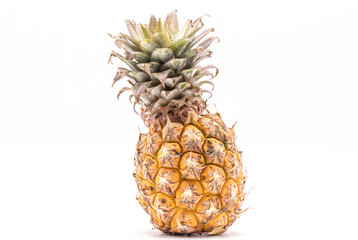 Close up pineapple isolate on white background.