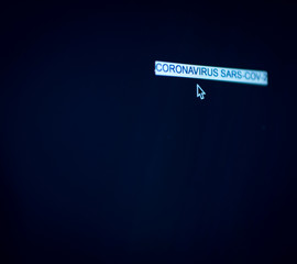 Fototapeta na wymiar Coronavirus Computer Screen 