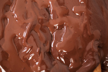 background of liquid chocolate