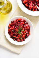 Beet salad in bowl