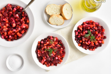 Beet salad in bowl