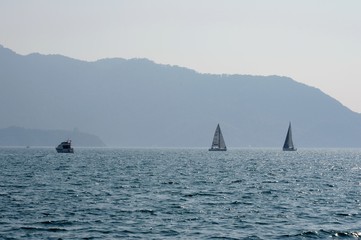 Yachts in the bay near the Turkish city of Marmaris