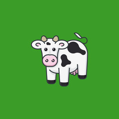 Cute Holstein Cow vector illustration for Milk Day