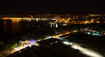 View of historical town Vodice in Croatia