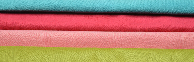 close-up of colorful fabric background