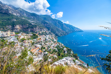 View of Positano in the Amalfi Coast, Italy