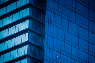 detail shot of modern business buildings in city
