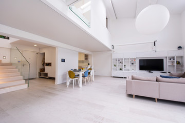 interior of a two level apartment