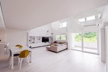 interior of a two level apartment