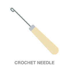 crochet needle flat icon on white transparent background. You can be used black ant icon for several purposes.	
